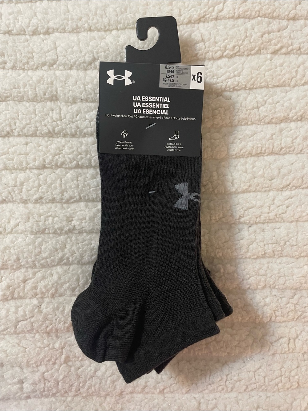 Under Armour Black Low-Cut Athletic Socks - 6 Pack